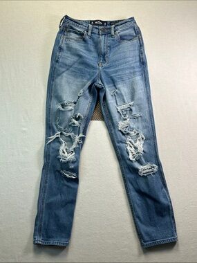 Hollister Ripped Skinny Jeans in Medium Blue Wash